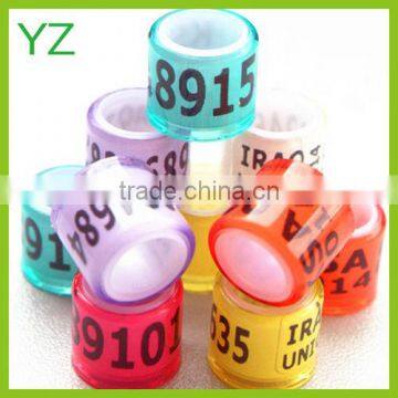 Colorful Racing Plastic Pigeon Foot Ring