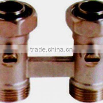 Brass Fittings Nickel Plated Brass Heating Valve,Straight Double New Type 3/4"X3/4"