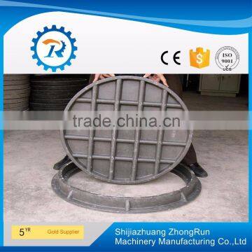 Nodular cast iron square sewer manhole cover