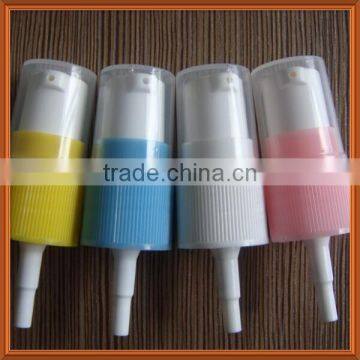2014 Best Sell Yuyao Yuhui Colorful Non-spill 18mm 20mm 24mm PP Plastic Treatment Pump TP-A5 for Cosmetic Bottle