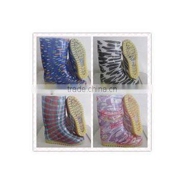 HOT colorful pvc transparent lady gum boots