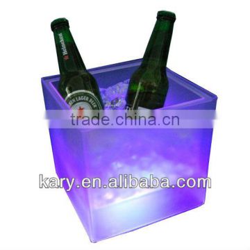 Cube Shape LED Wine Ice Bucket,LED Bucket,Ice Bucket for Wine