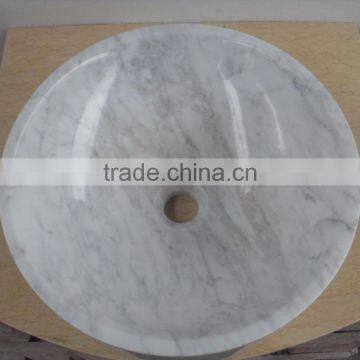 Carrara White Marble Sinks Round Basin Hot Sale photo-3