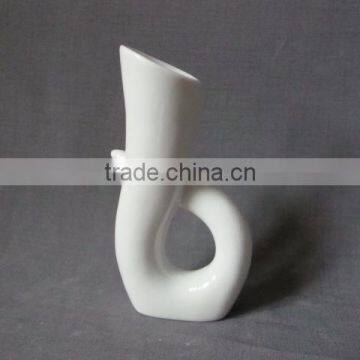 Japanese Stlye Elegant Pure White Stoneware Bud Vase photo-3