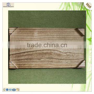 Unique Glass Decorative Wood Serving Feet Table Tray photo-2