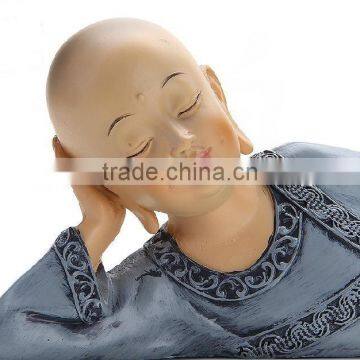 Chinese Sleeping Buddhist Shaolin Monk Figurine photo-2