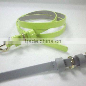Mirror PU women belts