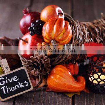 RH-YF22 Thanksgiving decorattan cornucopia horn shape wall hanging flower rattan basket