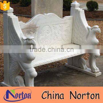 eagle sculpture marble material outdoor animal benches NTS-B179X