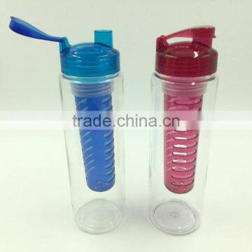 Plastic sport bottle with infuser