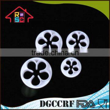 NBRSC Plunger Cookie Cutter Set Four-piece Floriated Cooking Cookie Press Biscuit Maker Unique Kitchen Tools photo-3