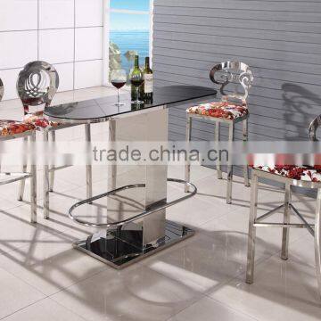 LC05 stainless steel metal bar stool high chair