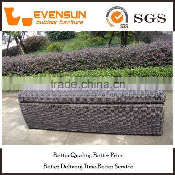 Large Long Size Wicker Storage Box Outdoor Rattan Furniture photo-2