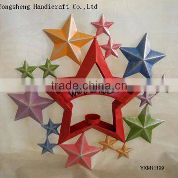 metal commemorable collection metal star handicraft candle holder decoration