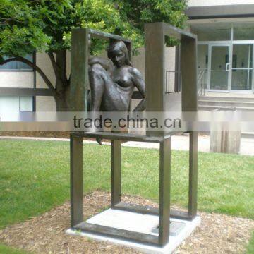 Bronze Foundry Outdoor Garden Bronze Sculpture Women for Sale photo-4