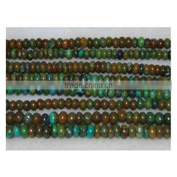 7x4mm abacus natural turquoise beads