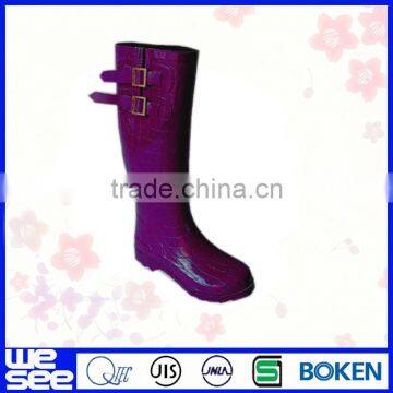 Fashion purple rubber rain boots