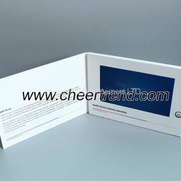 2017 Europe Regional Feature Customized A5 Size 7'' Lcd Screen Video Greeting Card Video Brochure photo-2