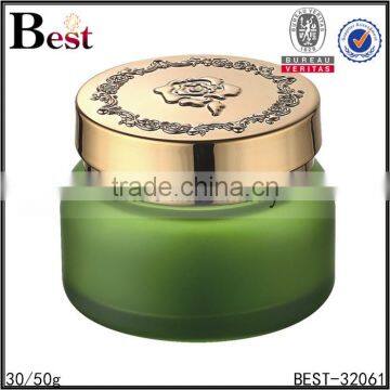 30g 50g Hot Products Skin Care Cream Green Glass Cosmetic Jar High Quality Empty Cosmetic Glass Jar China Suppliers Manufacture photo-3