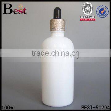 100ml white glass bottle glass dropper bottle white for essential oil or perfume