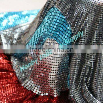 Colorful 4mm Sequin Metal Mesh Curtain Fabric