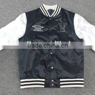 satin jackets/ satin baseball jacket/ satin varsity jackets for man