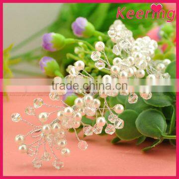 wholesale fashion white elegant flower bridal hair accessories for wedding decoration in bulk WHD-017