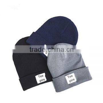 Blank pattern woolen knitted hat