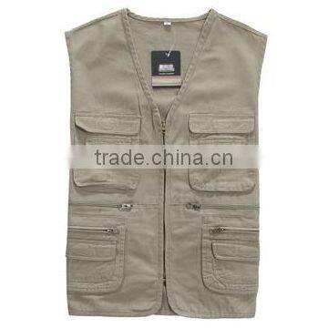 New 2017 Man Clothes Quick Drying Multiple Pockets High Quality Casual Male Vest Hunting and Fishing Vests for Men
