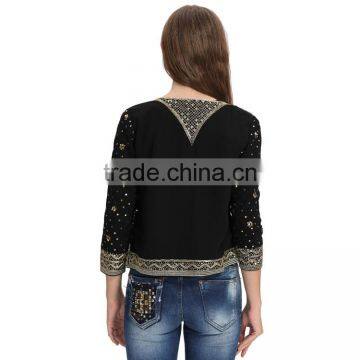 Woman New Fashion Clothing Manufacturer Sequin Beaded Kurti With Jacket Designs photo-5