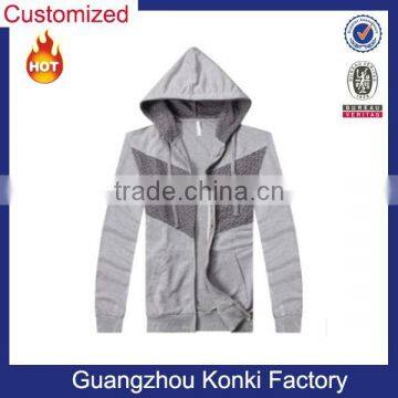 Front Open Cheap White Hoodie For Men