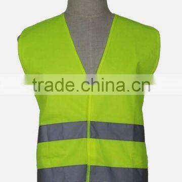 high visibility construction yellow safety warning vest