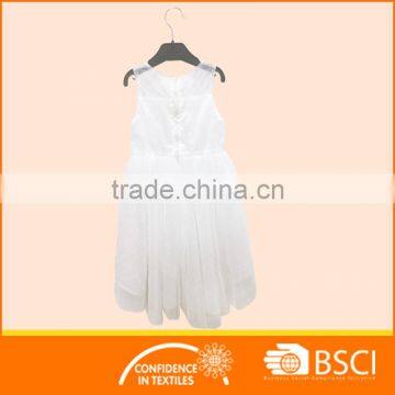 Elegant Pure White Angel Mesh Pom Pom Girls Dress photo-2