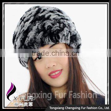 CX-C-191A Women In Stock Fashion Wholesale Rex Rabbit Fur Beanie Hat