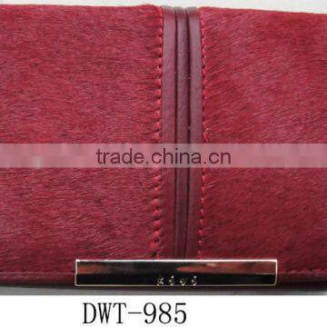 Fashion New Stylish Horse Hair Cowhide Genuine Leather Wallet photo-3
