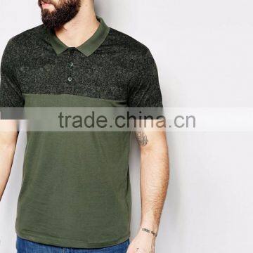 Custom 100% Cotton Casual Style Dri Fit Mens Short Sleeve Polo Shirt With Marble Print In Khaki With Rib Collar photo-2