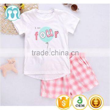 summer cotton baby clothing one set OEM service girls simple baby bedding set