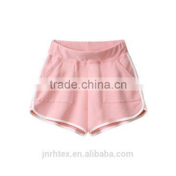 Plain custom polyester sports shorts for women