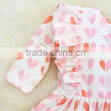 Baby Girls Valentine's Day Dress Kids Fall Long Sleeve Ruffle Dress photo-2