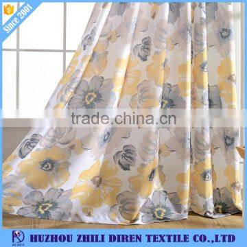 Cheap Floral Printed Oriental Curtains Fabric