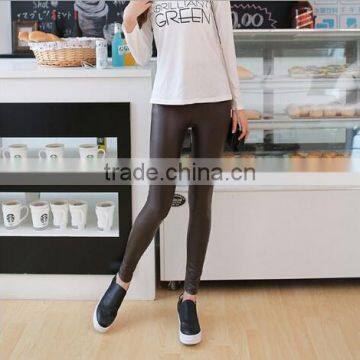 EY0076L Wholesale Autumn Winter Latest Styles Women PU Leggings photo-2