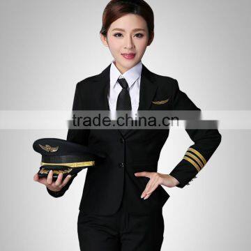 Chinos Airline Uniform OEM Service Uniforme Piloto Mujer for Woman Polit photo-3