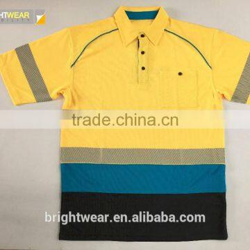 Wholesale Polyester Safety Combined-performance Reflective 3M5510 Tape Protective Polo Shirt photo-5