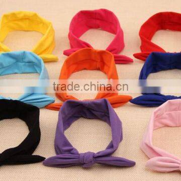 Solid Color Bow Style Cotton Kids Headband, Kids Cotton Fabric Headband photo-4