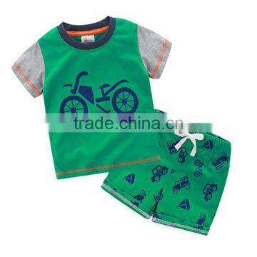 Wholesale 100% Cotton Summer Children Clothing Set for 2-7 Y Boy