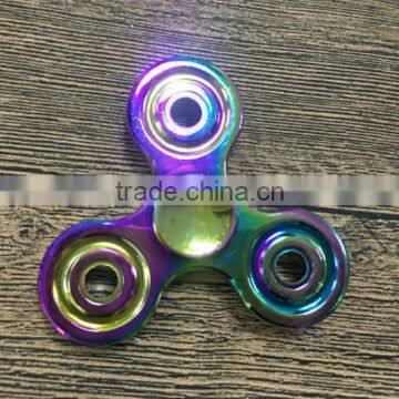 Fingertips Gyro Colorful Aluminum Alloy Big Three Round Bright Color Big Three Yuan Black Circle Finger Gyro Metal Gyro Decompre photo-4