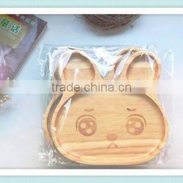 Child 3 Compartment Plate Divided Tray Baby Cartoon Rabbit Appetizer Platter photo-4