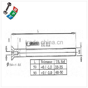 Made in Taiwan Din 965 Pozi Flat Head Bolt with Hole in Head Machine Furniture Screw