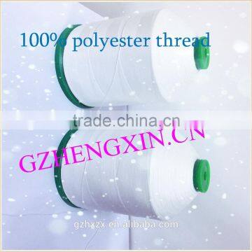 Raw White 150d/2 , 100% Polyester Quilting Sewing Thread for Making Mattress photo-2