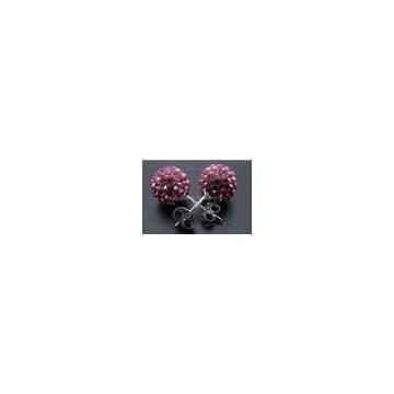 shamballa earring silver jewelry #05